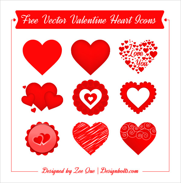 Free Vectors Valentine Heart Icon Set Design Bolts 600x609 Free Vectors Valentine Heart Icon Set Design Bolts