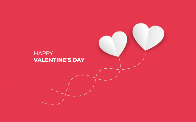 626x391 Minimalistic Valentine's Day Background Vector Free Download