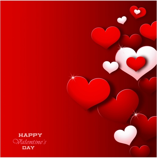 597x600 Modern Valentine's Day Background Free Vector In Adobe Illustrator