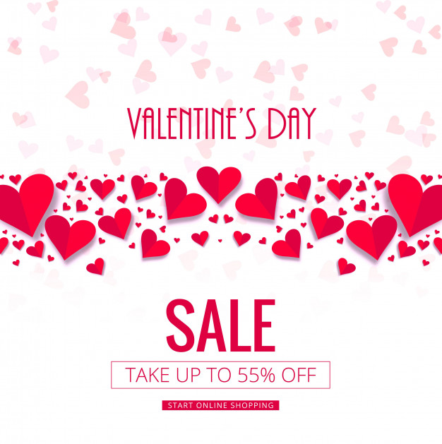 626x629 Modern Valentine's Day Sale Background Vector Vector Free Download