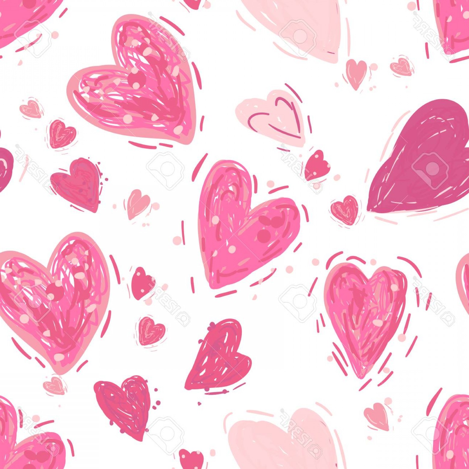 1560x1560 Photostock Vector Pink Hearts Vector Seamless Pattern Valentines