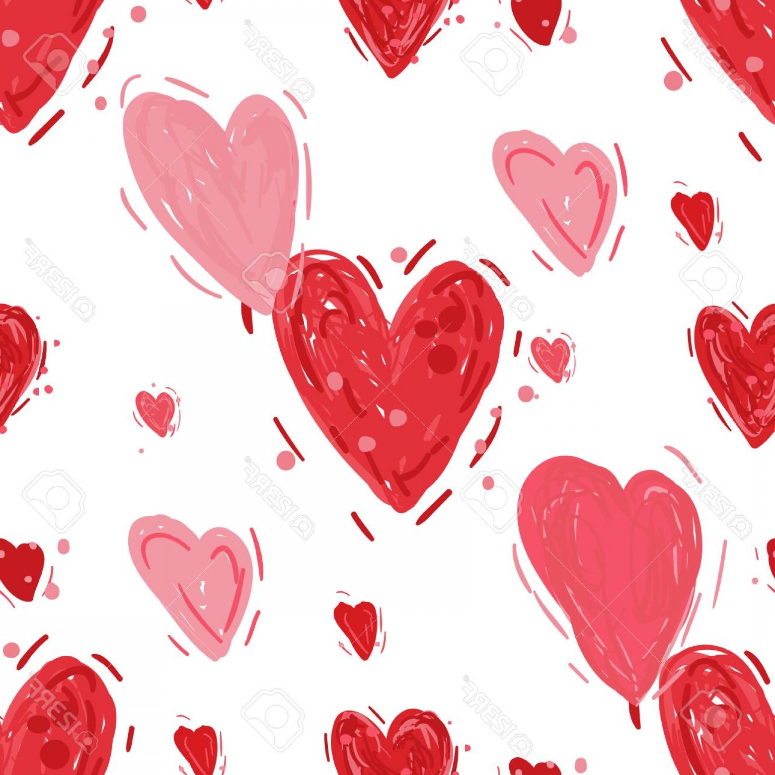 1560x1560 Photostock Vector Red And Pink Hearts Vector Seamless Pattern