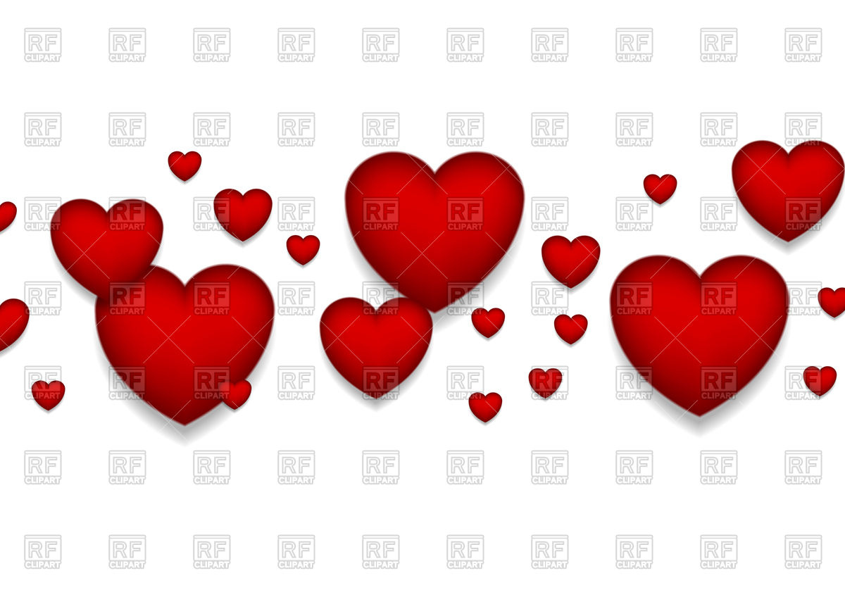 1200x848 St Valentine's Day Red Hearts Background Vector Image