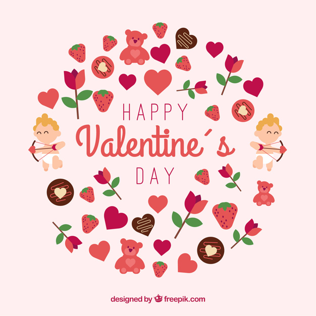 626x626 Valentine's Day Background Vector Free Download
