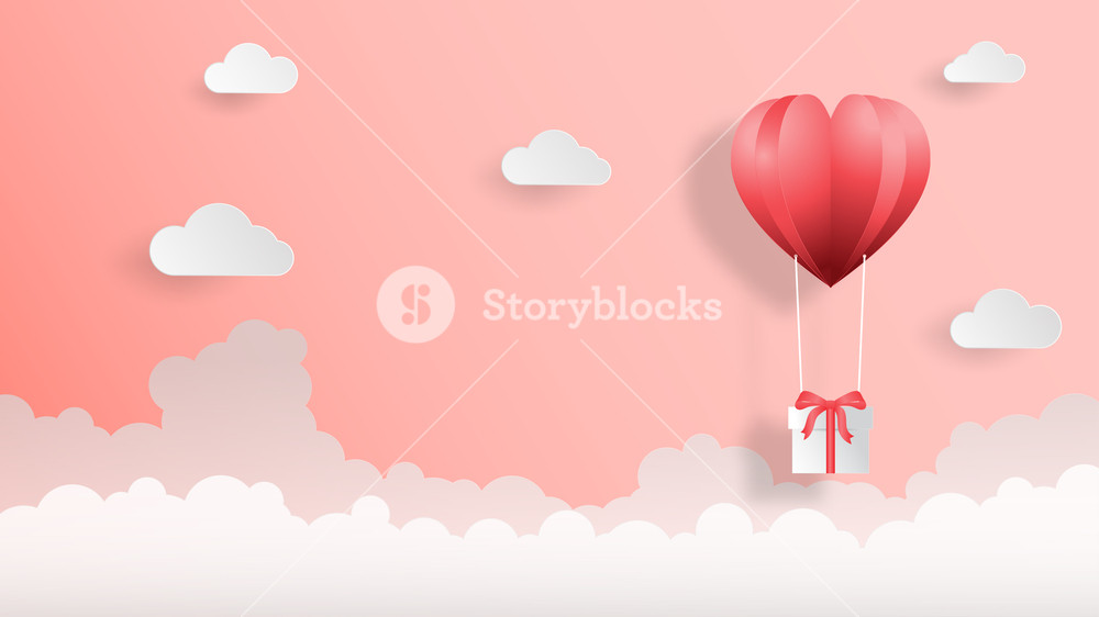 1000x562 Creative Valentines Day Background Vector Illustration Paper Cut
