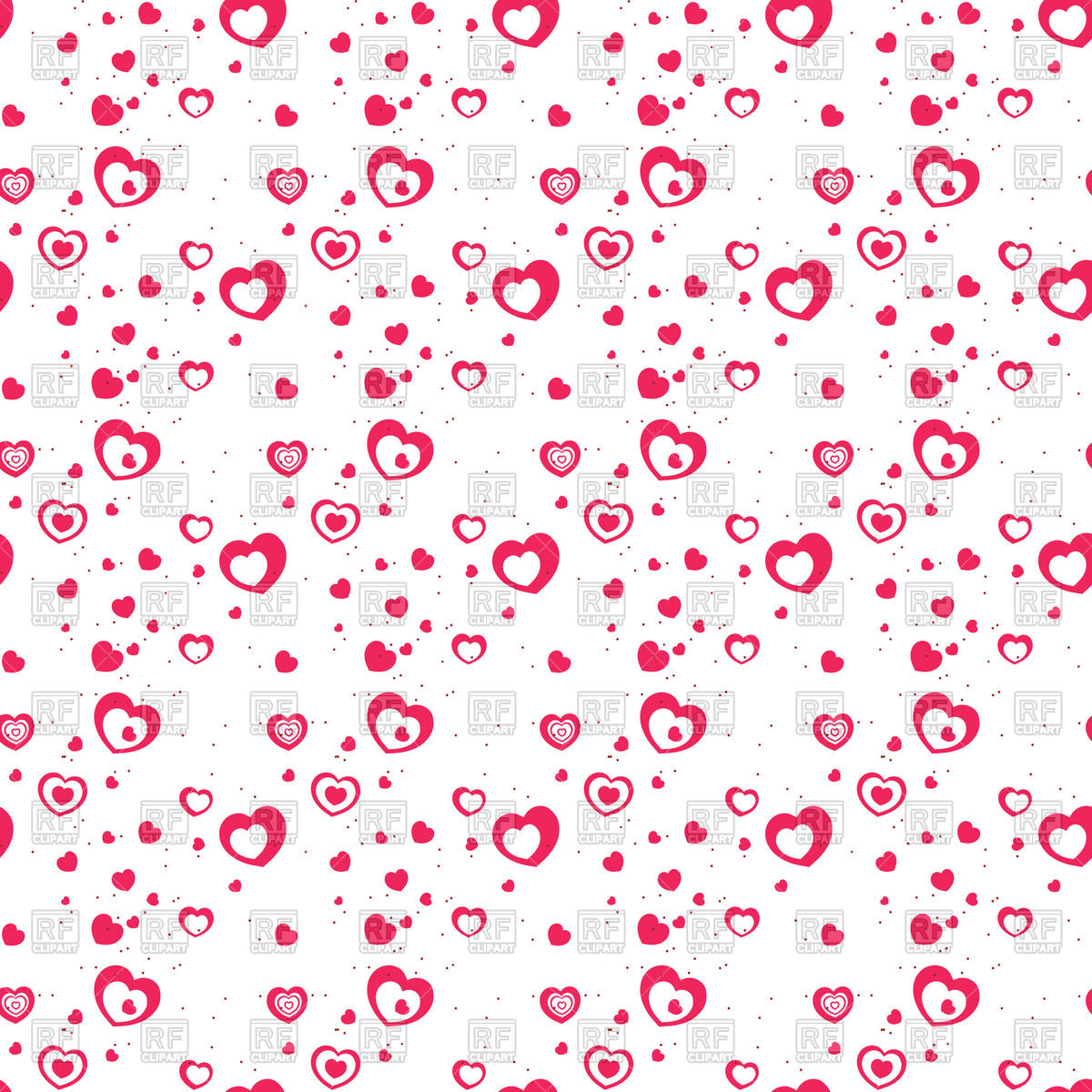 1200x1200 Seamless Romantic Pattern With Little Hearts