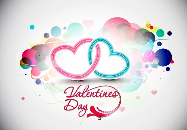 600x416 Abstract Valentines Day Vector Illustration Free Vector