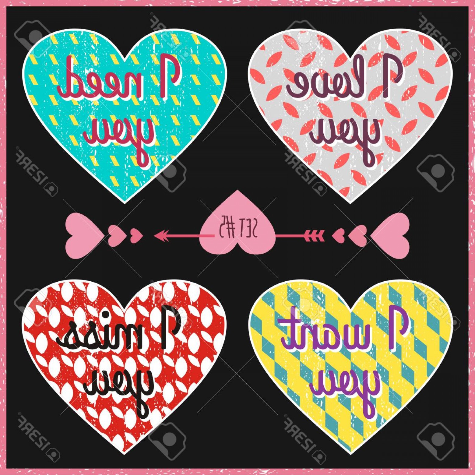 1560x1560 Photostock Vector Romantic Design Element For Valentines Day