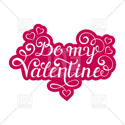 400x400 Be My Valentine Inscription On White Background, Poster