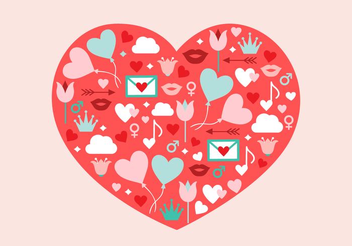 700x490 Free Valentine's Day Vector Heart Illustration
