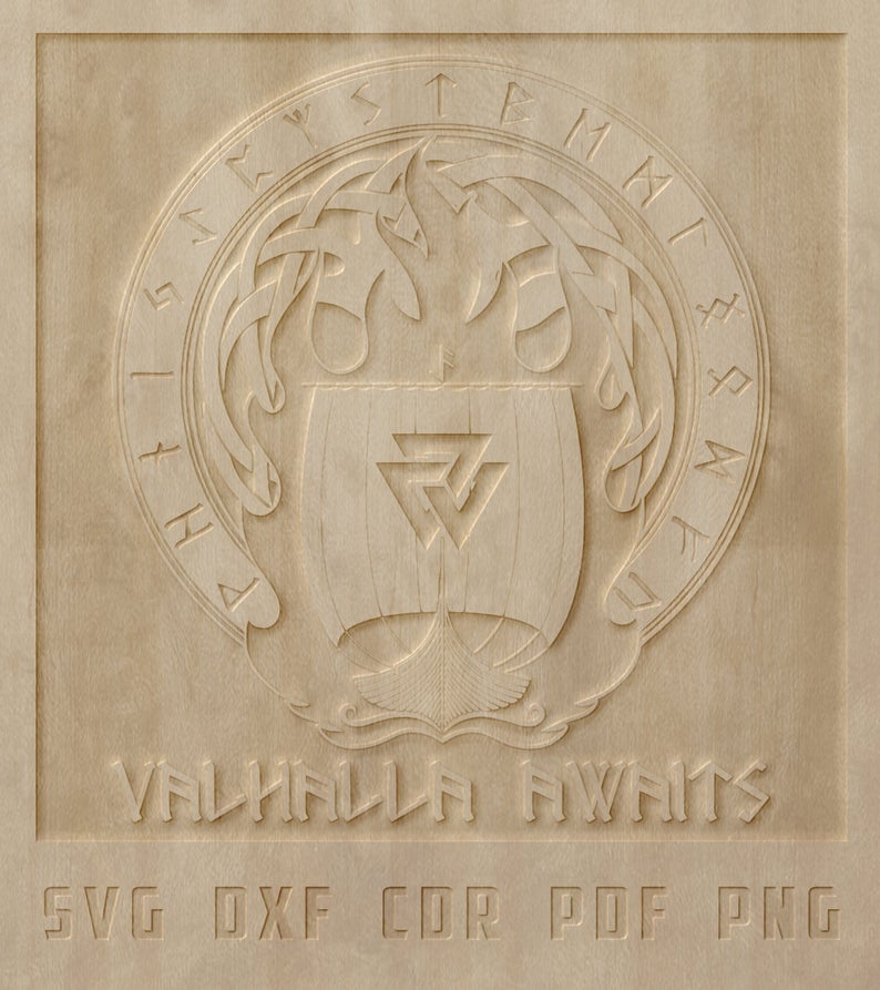 794x893 Valhalla Awaits Vector Silhouette Clipart Vector Etsy