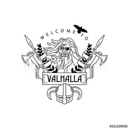 500x500 Valhalla Logo Odin All Father Logo Emblem