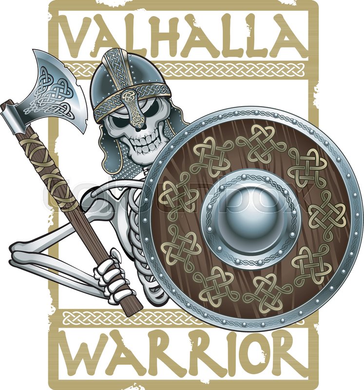 747x800 Viking Skeleton With Helmet, Axe And Stock Vector Colourbox