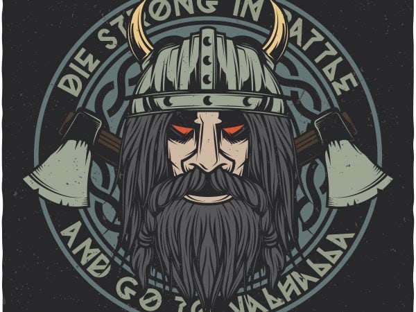 600x450 Vikings Valhalla Vector T Shirt Design