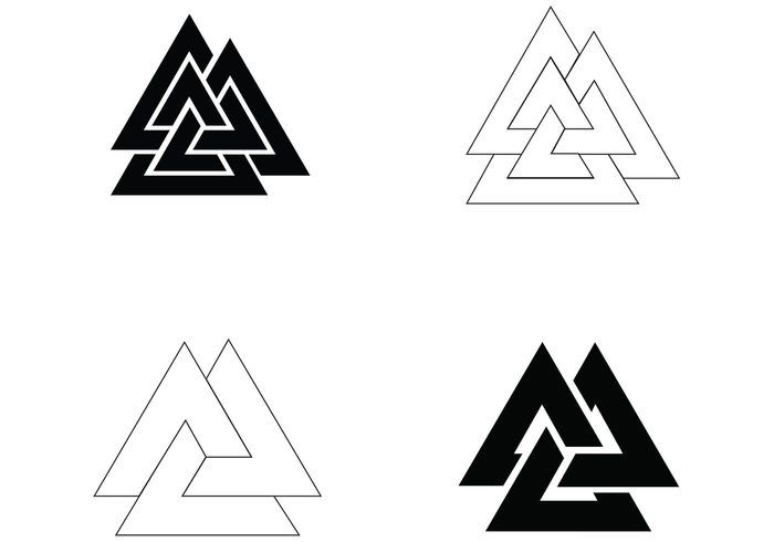 700x490 Symbol Vector Simple Valknut Designs Stencil Ideas Tattoos