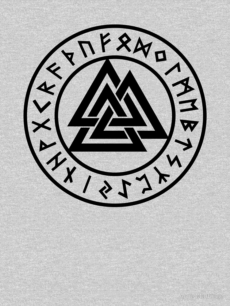 750x1000 Valknut, Wotans Knot, Runes Unisex T Shirt, A T Shirt Of Vector