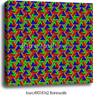 382x390 Valknut Vector Pattern, Canvas Print Barewalls Posters Prints