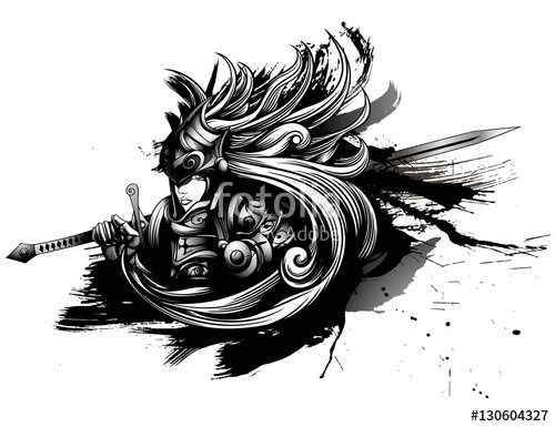 500x385 Valkyrie In Heavy Armor With A Sword Stock Image And Royalty Free