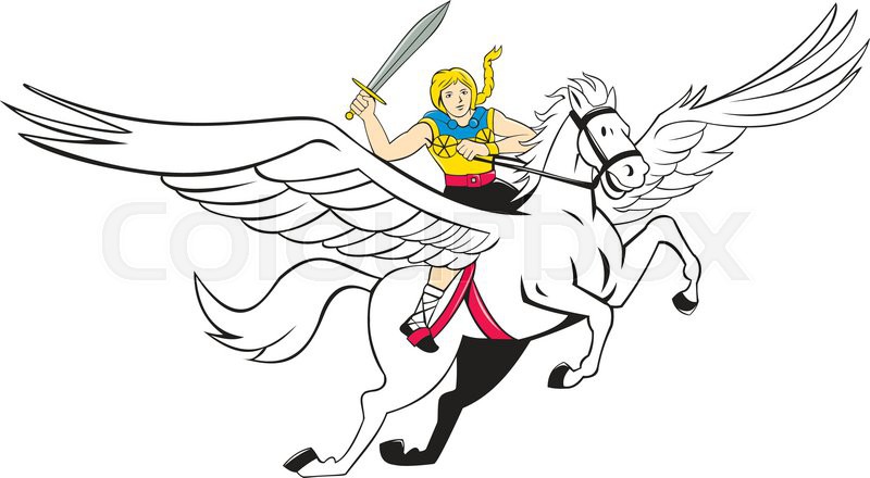 800x440 Illustration Of A Valkyrie Of Norse Stock Vector Colourbox