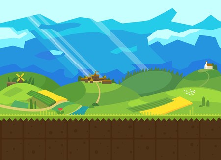 Hills And Valley Vector Flat Background For The Game Seamless 450x325 Hills And Valley Vector Flat Background For The Game Seamless