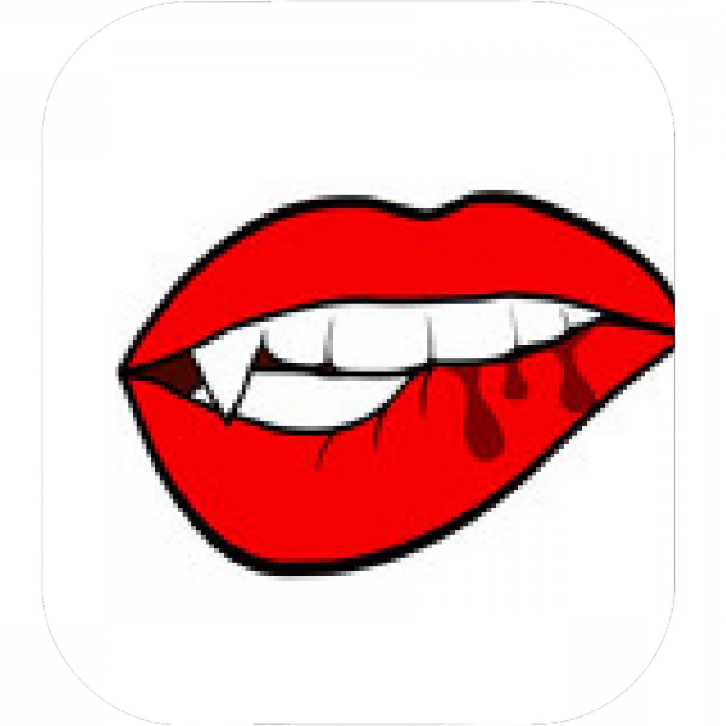 1440x1440 Red Lips With Fangs Vector Savoyuptown