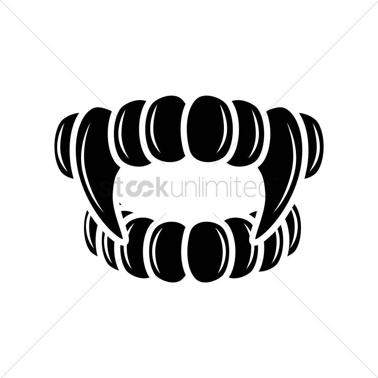 1300x1300 Vampire Teeth Vector Image
