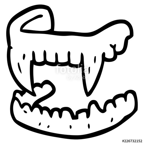 500x500 Line Drawing Cartoon Vampire Fangs Stock Image And Royalty Free