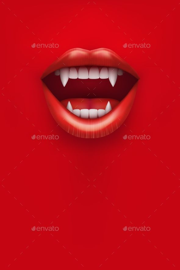 590x885 Party Invitation With Vampire Mouth Advertisement Vampire