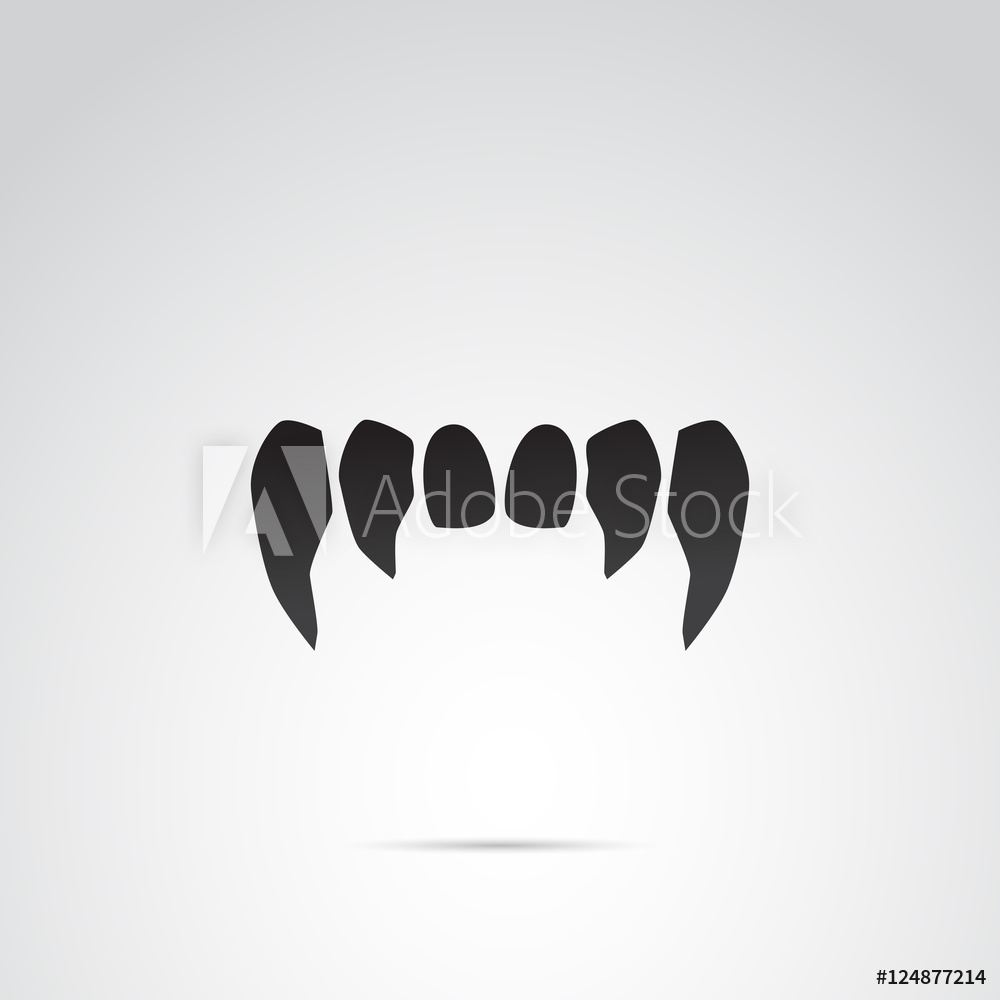 1000x1000 Photo Art Print Vampire Teeth Vector Icon Europosters