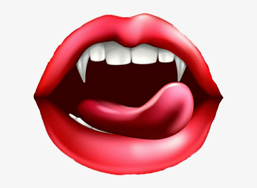 820x599 Vampire Teeth Lips Tongue Fangs