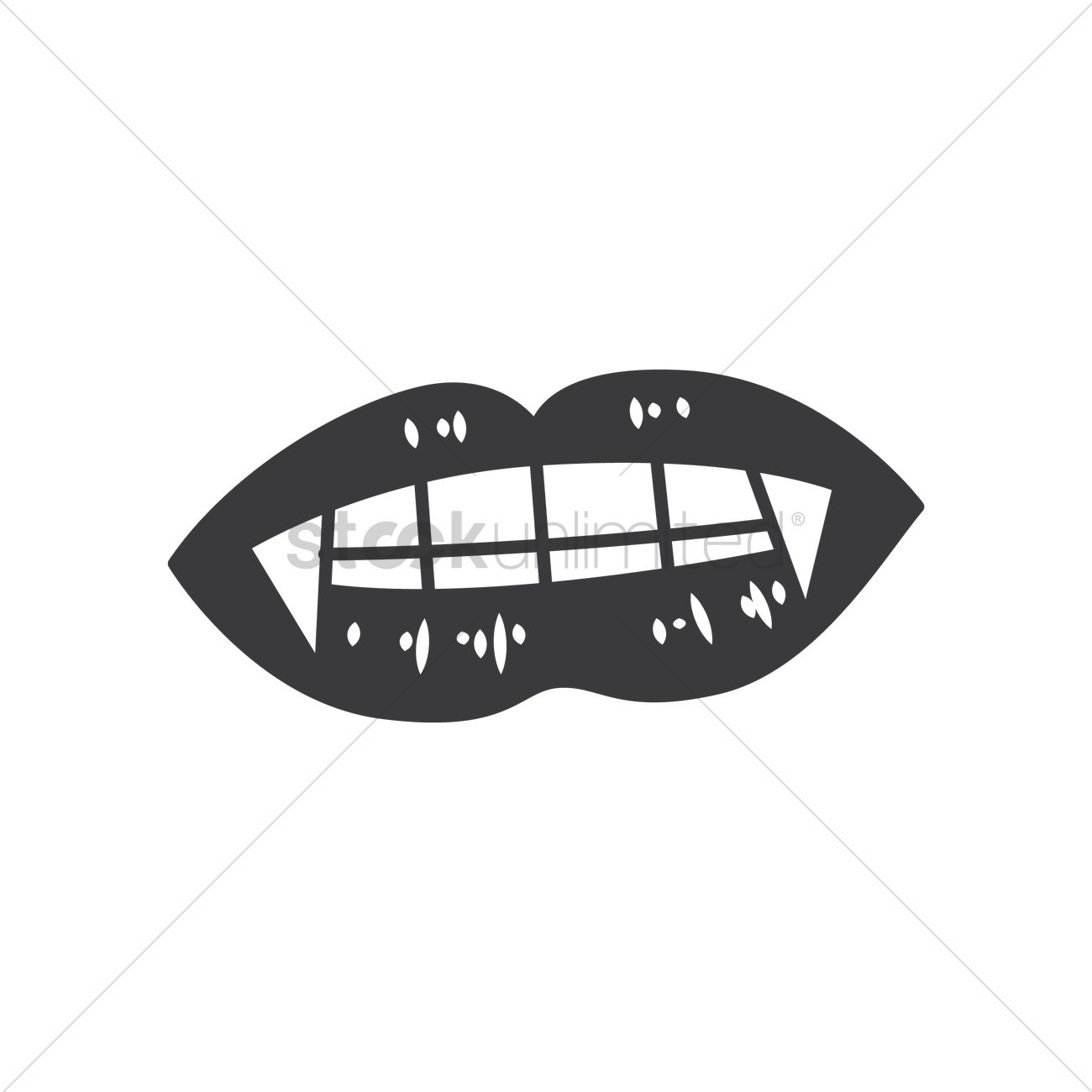 1300x1300 Vampire Fangs Vector Image