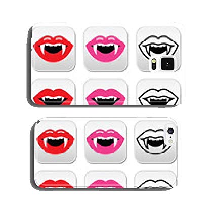 425x425 Vampire Mouth, Vampire Teeth Vector Buttons Set Cell Phone Cover