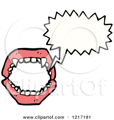 450x470 Cartoon Of A Set Of Vampire Teeth Speaking