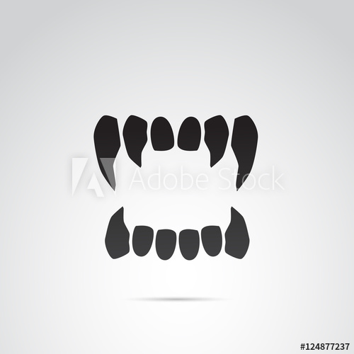 500x500 Vampire Tooth Vector Icon