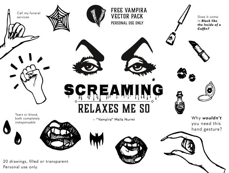 759x573 Free Vampire Vector Elements