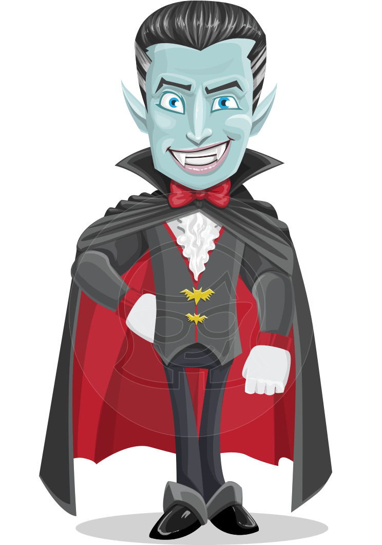 744x1060 Halloween Vampire Vector Cartoon Character Aka Drake Fangs