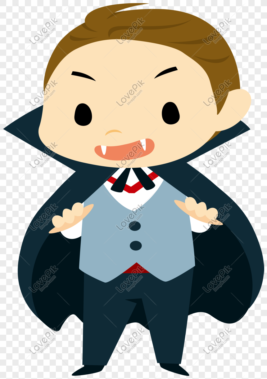 860x1223 Halloween Cartoon Vampire Vector Character Png Image Picture Free