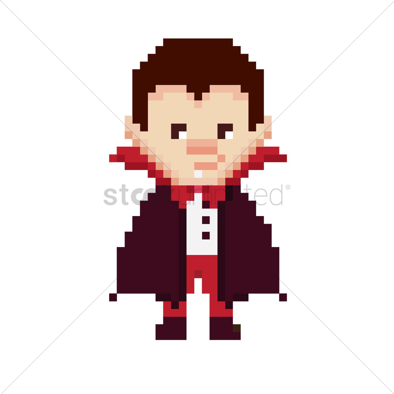 1300x1300 Pixel Art Vampire Vector Image