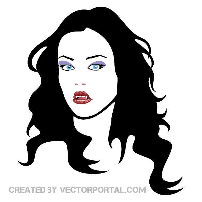 660x660 Vampire Girl Vector Art