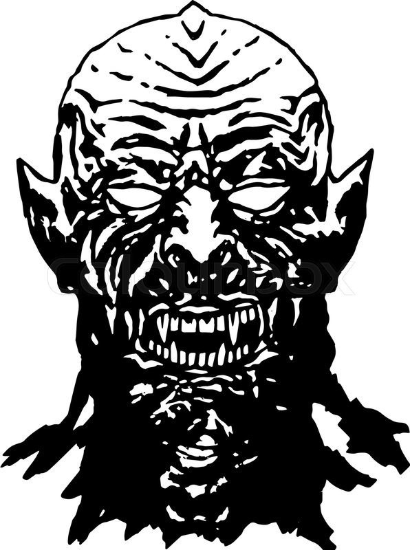 596x800 Bared Teeth Of Hungry Vampire Vector Stock Vector Colourbox