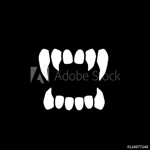 500x500 Vampire Teeth Vector Icon