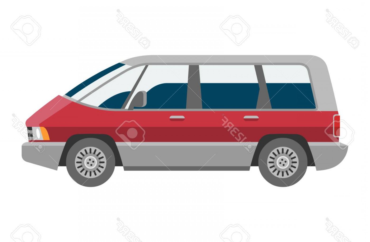 1560x1021 Photostock Vector Minivan Car Vector Van Auto Vehicle Family
