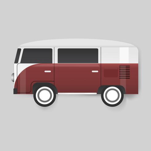 490x490 Red Van Car Vehicle Travel Graphic Illustration Vector