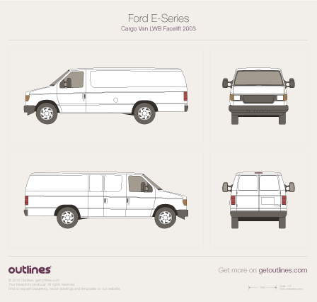 448x426 Ford E Cargo Lwb Facelift Van Drawings