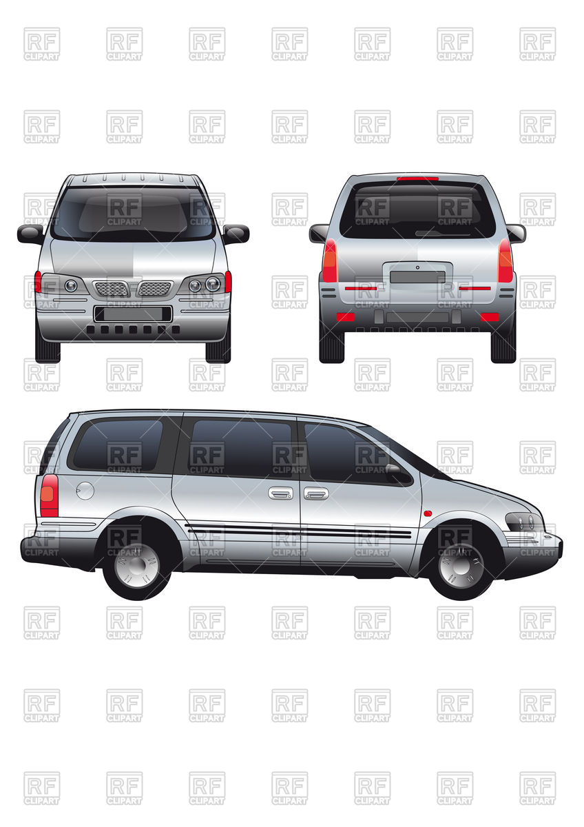 848x1200 Van In Different Views Vector Image Of Transportation
