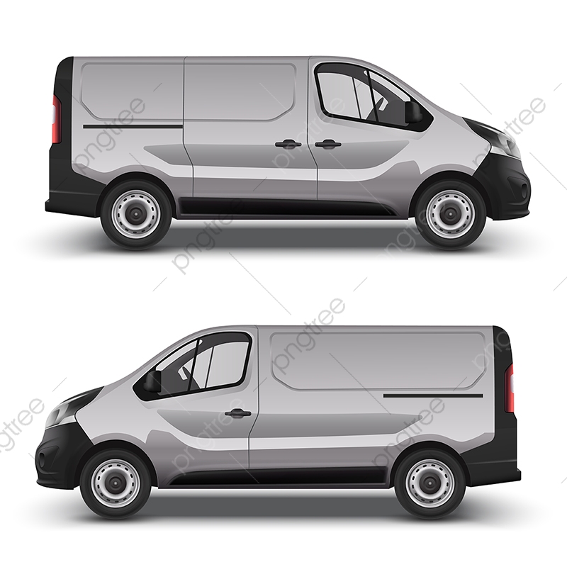 800x800 Gray Minivan Right And Left Side, Van, Car, Delivery Png