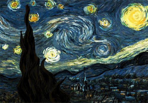 500x350 Starry Night Gifs