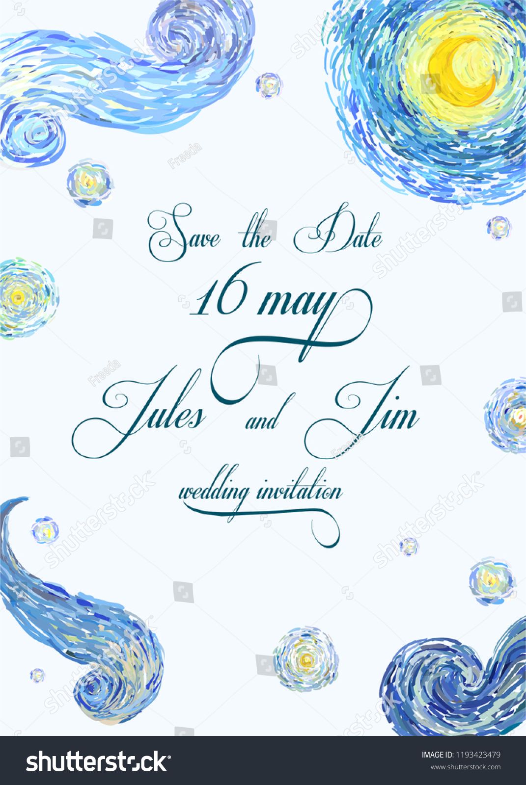 1071x1600 Vector Illustration Of Starry Night Sky With Glowing Yellow Moon