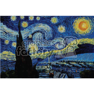 300x300 Starry Night Sky Vector Art Gf Clipart Royalty Free Gif, Png