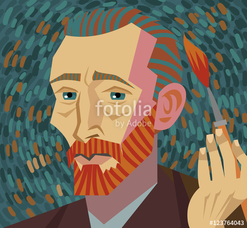 500x462 Van Gogh Painter Face Drawing Stock Image And Royalty Free Vector